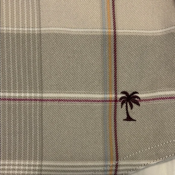 Tommy Bahama Canyon Beach Pebble Clay Plaid Flannel Shirt - Picture 10 of 11